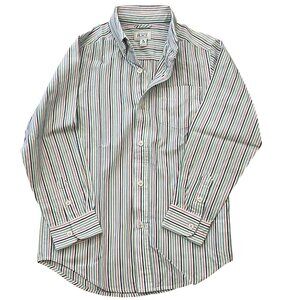 The Children’s Place Boys Striped Long Sleeve Button-Up Shirt – Size M (7/8)